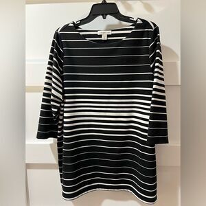 Coldwater Creek Women Black 3/4 Sleeve Top XL